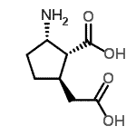 CAS 登录号：679436-37-4， (1R,2S,5R)-2-氨基-5-(羧甲基)环戊烷羧酸
