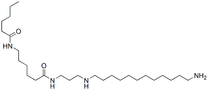CAS 登录号：68039-21-4， N-[3-[(12-氨基十二烷基)氨基]丙基]-6-[(1-氧代己基)氨基]己酰胺