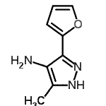 CAS 登录号：681180-64-3， 3-(2-呋喃基)-5-甲基-1H-吡唑-4-胺