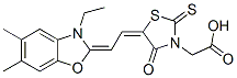 CAS#: 68133-61-9, 5-[(3-Ethyl-5,6-Dimethylbenzoxazol-2(3H)-Ylidene)Ethylidene]-4-Oxo-2-Thioxothiazolidin-3-Acetic Acid