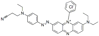 CAS 登录号：68134-34-9， 3-[[4-[(2-氰基乙基)乙基氨基]苯基]偶氮]-7-(二乙基氨基)-5-苯基吩嗪鎓氯化物