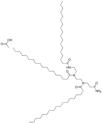 CAS 登录号：68214-54-0， N-[2-[(3-氨基-3-氧代丙基)硬脂酰氨基]乙基]-N-[2-(硬脂酰氨基)乙基]硬脂酰胺单乙酸盐