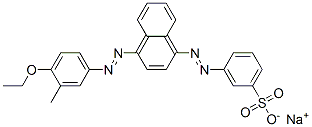 CAS 登录号：68214-55-1， 3-[[4-[(4-乙氧基间甲苯基)偶氮]-1-萘基]偶氮]苯磺酸钠