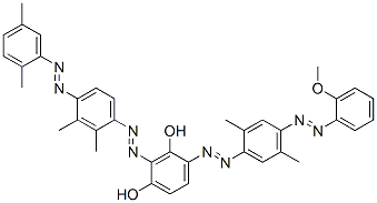 CAS#: 68227-34-9, 2-[[4-[(2,5-Dimethylphenyl)Azo]-2,3-Dimethylphenyl]Azo]-4-[[4-[(2-Methoxyphenyl)Azo]-2,5-Dimethylphenyl]Azo]-1,3-Benzenediol