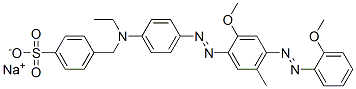 CAS#: 68227-59-8, 4-[[Ethyl[4-[[2-Methoxy-4-[(2-Methoxyphenyl)Azo]-5-Methylphenyl]Azo]Phenyl]Amino]Methyl]Benzenesulfonic Acid Sodium Salt