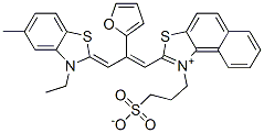 CAS 登录号：68239-17-8， 2-[3-(3-乙基-5-甲基苯并噻唑-2(3H)-亚基)-2-(2-呋喃基)-1-丙烯基]-1-(3-磺酸丙基)萘并[1,2-d]噻唑-1-鎓