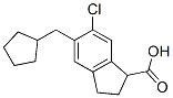CAS#: 68266-57-9, 6-Chloro-5-(Cyclopentylmethyl)-2,3-Dihydro-1H-Indene-1-Carboxylic Acid