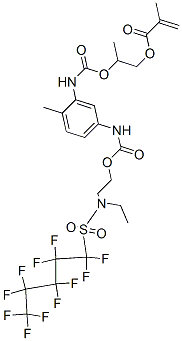 CAS 登录号：68298-75-9， 2-[[[[5-[[[2-[乙基[(十一氟戊基)磺酰基]氨基]乙氧基]羰基]氨基]-2-甲基苯基]氨基]羰基]氧基]丙基甲基丙烯酸酯