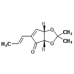 CAS 登录号：683276-30-4， (3aS,6aS)-2,2-二甲基-5-[(1E)-1-丙烯-1-基]-3a,6a-二氢-4H-环戊二烯并[d][1,3]二氧杂环戊烯-4-酮