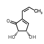 CAS 登录号：683276-32-6， (4S,5S)-4,5-二羟基-2-[(1Z)-1-丙烯-1-基]-2-环戊烯-1-酮