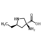 CAS 登录号：683743-06-8， (3S,5R)-3-氨基-5-乙基-3-吡咯烷羧酸