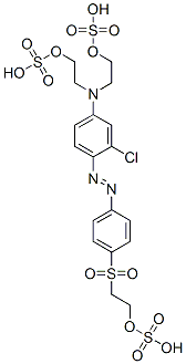 CAS 登录号：68399-92-8， 2,2'-[[3-氯-4-[[4-[[2-(磺基氧基)乙基]磺酰基]苯基]偶氮]苯基]亚氨基]二乙基二(硫酸氢酯)