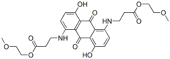 CAS 登录号:68479-79-8, N,N'-(9,10-二氢-4,8-二羟基-9,10-二氧代-1,5-蒽二基)二-beta-丙氨酸二(2-甲氧基乙基) 酯