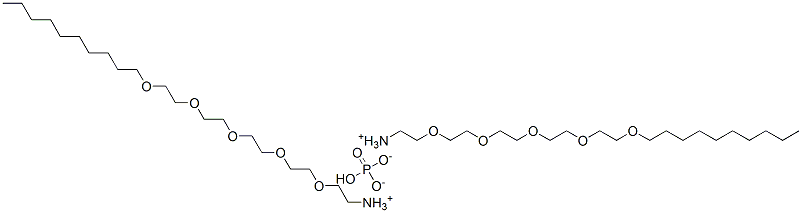 CAS 登录号:68480-03-5, 3,6,9,12,15-五氧杂二十五烷-1-基磷酸酯二铵盐