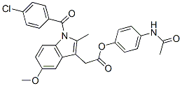 CAS 登录号:68483-33-0, 4-(乙酰氨基)苯基 1-(4-氯苯甲酰基)-5-甲氧基-2-甲基-1H-吲哚-3-乙酸酯