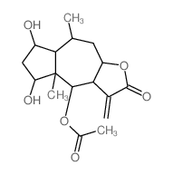 CAS 登录号：6851-56-5， (3aR)-4beta-乙酰氧基-3a,4,4a,5,6,7,7aalpha,8,9,9abeta-十氢-5alpha,7beta-二羟基-4abeta,8alpha-二甲基-3-亚甲基薁并[6,5-b]呋喃-2(3H)-酮