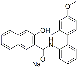 CAS 登录号：68556-00-3， 3-羟基-N-[4-甲氧基邻甲苯基苯基]萘-2-甲酰胺钠盐