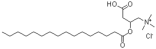 CAS 登录号：6865-14-1， 3-羧基-N,N,N-三甲基-2-[(1-氧代十六烷基)氧基]-1-丙基氯化铵(1:1)