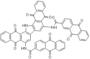 CAS 登录号：6871-80-3， N,N'-(5,10,15,17-四氧代-10,15,16,17-四氢-5H-二萘并[2,3-A:2',3'-I]咔唑-6,9-二基)二(9,10-二氧代-9,10-二氢-2-蒽甲酰胺)