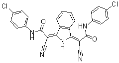 CAS 登录号:68808-70-8, 2,2'-(1H-异吲哚-1,3(2H)-二亚基)二[N-(4-氯苯基)-2-氰基-乙酰胺