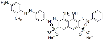 CAS#: 68877-33-8, Disodium 4-Amino-3-[[4-[(2,4-Diaminophenyl)Azo]Phenyl]Azo]-5-Hydroxy-6-(Phenylazo)Naphthalene-2,7-Disulphonate