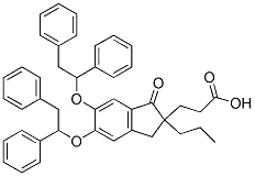 CAS 登录号:68935-40-0, 5,6-二(二苄氧基)-1-氧代-2-丙基-2-茚满丙酸