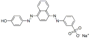 CAS 登录号：68958-98-5， 3-[[4-[(4-羟基苯基)偶氮]-1-萘基]偶氮]苯磺酸钠