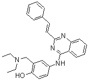 CAS#: 69018-97-9, 2-[(Diethylamino)Methyl]-4-[[2-(2-Phenylethenyl)-4-Quinazolinyl]Amino]-Phenol