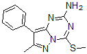 CAS 登录号：690275-78-6， 7-甲基-4-(甲硫基)-8-苯基-吡唑并[1,5-a]-1,3,5-三嗪-2-胺