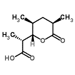 CAS 登录号：69056-12-8， (2R)-2-[(2S,3S,5R)-3,5-二甲基-6-氧代四氢-2H-吡喃-2-基]丙酸