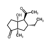 CAS 登录号:690660-74-3, (3aR,4S,5R,6aR)-4-乙酰基-5-乙基-3a-羟基-6a-甲基六氢-1(2H)-二并环戊烯酮