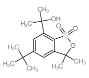CAS 登录号：69105-31-3， 2-(5-叔-丁基-3,3-二甲基-1,1-二氧代苯并[c]氧硫杂环戊烷-7-基)丙-2-醇