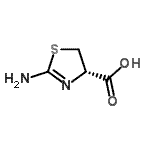 CAS 登录号:69222-97-5, (4S)-2-氨基-4,5-二氢-1,3-噻唑-4-羧酸