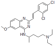 CAS 登录号:69258-58-8, N4-(2-(2-(2,4-二氯苯基)乙烯基)-6-甲氧基-4-喹唑啉基)-N1,N1-二乙基-1,4-戊烷二胺