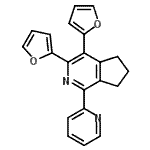 CAS 登录号：692729-84-3， 3,4-二(2-呋喃基)-1-(2-吡啶基)-6,7-二氢-5H-环戊二烯并[c]吡啶