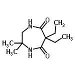 CAS 登录号:69315-93-1, 6,6-二乙基-2,2-二甲基-1,4-二氮杂环庚-5,7-二酮