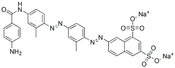 CAS#: 6949-09-3, 7-[[4-[[4-[(4-Aminobenzoyl)Amino]-2-Methylphenyl]Azo]-2-Methylphenyl]Azo]-1,3-Naphthalenedisulfonic Acid Disodium Salt