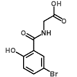 CAS#: 69507-30-8, N-(5-Bromo-2-hydroxybenzoyl)glycine