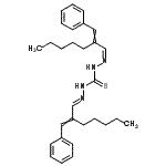 CAS 登录号：6956-34-9， N''-[(1E)-2-亚苄基庚亚基]-N'''-[(1Z)-2-亚苄基庚亚基]硫代卡巴肼