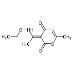 CAS 登录号：695807-03-5， (3E)-3-[1-(乙氧基氨基)亚乙基]-6-甲基-2H-吡喃-2,4(3H)-二酮