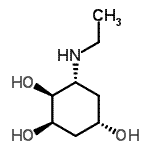 CAS 登录号：696617-06-8， (1S,2R,4S,6R)-6-(乙基氨基)-1,2,4-环己烷三醇