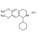 CAS 登录号：69743-49-3， 1-环己基-6,7-二甲氧基-1,2,3,4-四氢异喹啉盐酸盐(1:1)