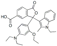 CAS 登录号：69898-60-8， 3-[4-(二乙基氨基)-2-乙氧基苯基]-3-(1-乙基-2-甲基-1H-吲哚-3-基)-1,3-二氢-1-氧代异苯并呋喃-5-羧酸