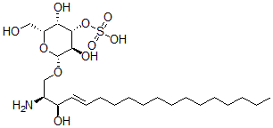 CAS 登录号:70005-46-8, 鞘氨醇半乳糖苷-3'-硫酸酯