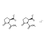 CAS 登录号：70050-42-9， 钙二[(2S)-1-乙酰基-5-氧代-2-吡咯烷羧酸酯]