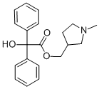 CAS 登录号:7009-76-9, 1-甲基-3-吡咯烷甲醇二苯基乙醇酸酯