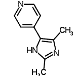 CAS 登录号：701298-24-0， 4-(2,4-二甲基-1H-咪唑-5-基)吡啶
