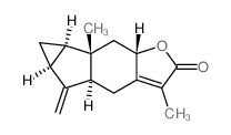 CAS 登录号：70578-36-8， (4aS)-4aalpha,5,5aalpha,6,6aalpha,6b,7,7abeta-八氢-3,6bbeta-二甲基-5-亚甲基环丙并[2,3]茚并[5,6-b]呋喃-2(4H)-酮