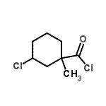 CAS 登录号：70586-23-1， 3-氯-1-甲基环己烷羰基氯化物
