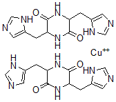 CAS 登录号:70586-71-9, 二(环(组氨酰组氨酸))铜(II)络合物